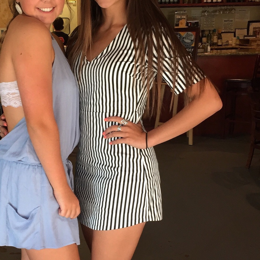 B&W striped dress, WORN ONCE